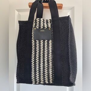Isabel Marant Black and Cream Tote